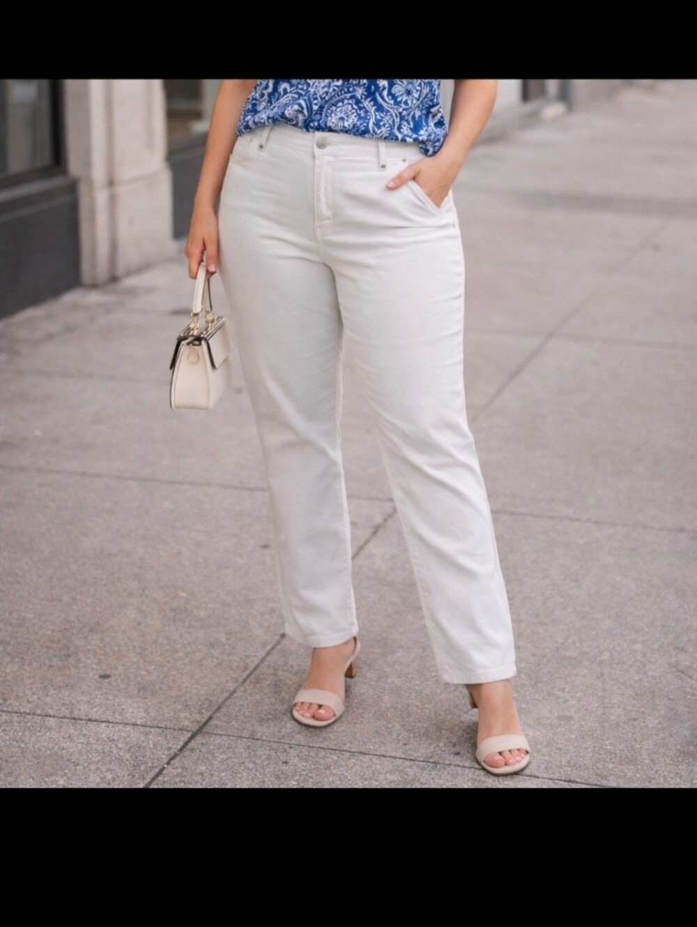 Gloria Vanderbilt Cream Straight-Leg Jeans
